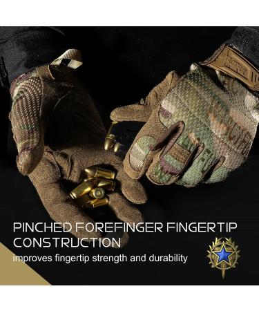 Men's Full Finger Tactical Gloves for Airsoft, Paintball, Work & Hunting - Large Size, Multicolor - Buy Online on GoSupps.com