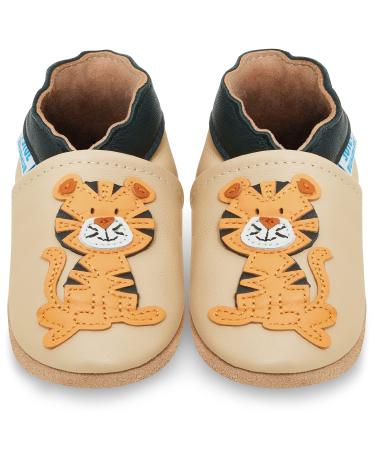 Baby Shoes with Soft Sole - Baby Girl Shoes - Baby Boy Shoes - Leather Toddler Shoes - Baby Walking Shoes 2-3 Years Seating Tiger