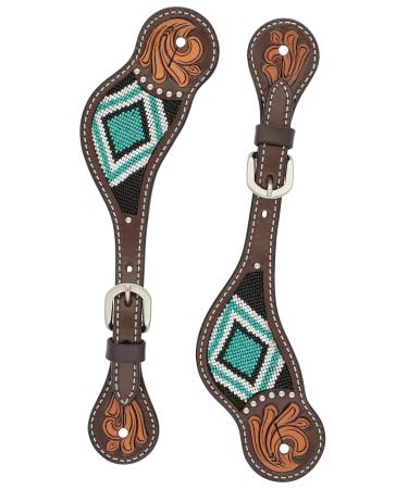 Turquoise Cross Turqoise Beaded Collection Spur Straps for Women