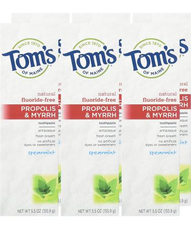 Tomâ€™s of Maine Spearmint Propolis & Myrrh Fluoride-Free Toothpaste - 5.5 oz - Buy Online on GoSupps.com