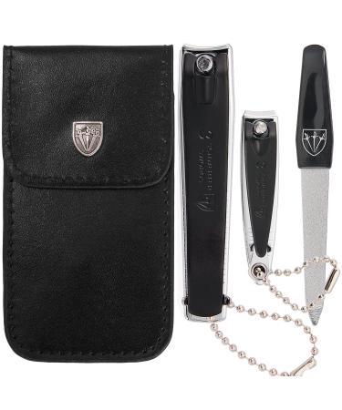 3 Swords Germany   brand quality fingernail & toenail clipper cortaunas  manicure pedicure grooming manicura for professional finger & toe nail care by 3 Swords Germany (1912) Black