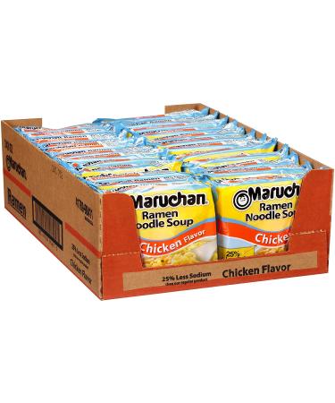 Maruchan Ramen Less Sodium Chicken  3.0 Oz  Pack of 24 - Buy Online on GoSupps.com