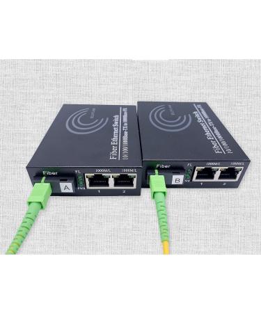 1 Pair Fiber Ethernet Converters  SFP Media Converter Included  Up to 20KM Distance on Single Mode SC Fiber Optic (2 RJ45 Ports *2 RJ45 Ports) - Buy Online on GoSupps.com
