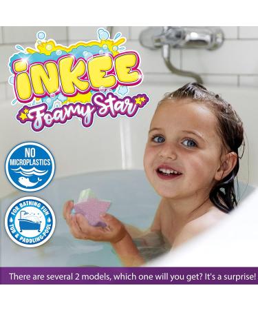 Buy INKEE FOAMY STAR Children's Bath Bomb - Blueberry Aroma | 70g Star-Shaped Creamy Bath Ball for Kids - Buy Online on GoSupps.com