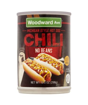 Woodward Ave Michigan Style Hot Dog Chili No Beans, 10.5 Ounces (Pack of 3)