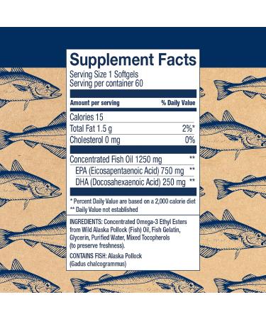 Shop Wiley's Finest Wild Alaskan Fish Oil - 1000mg EPA, 60 Softgels - Buy Online on GoSupps.com