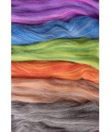 Kondoos Multi Colored Natural Wool Roving 1 lb - Ideal for Needle Felting and Handcrafts - Buy Online on GoSupps.com