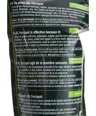 JBL PROFLORA Ferropol 2305000 - Premium Plant Fertilizer for Freshwater Aquariums | 500+125 ml Refill Pack - International Shipping Available - Buy Online on GoSupps.com