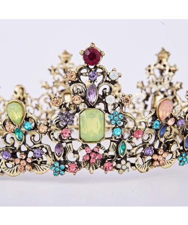 Vofler Vintage Queen Baroque Tiara | Crystal Rhinestone Crown for Women | Perfect for Wedding, Prom, Pageant, and Costume Parties - Buy Online on GoSupps.com
