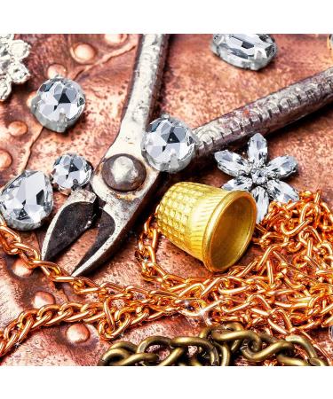156 Pieces Sew on Rhinestones Claw Flatback Crystal Prong Setting Gems for DIY Crafts - White - Buy Online on GoSupps.com