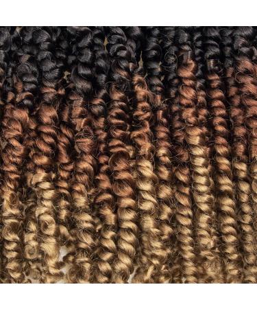 8 Packs Pre-twisted Passion Twist Crochet Hair | Ombre Color | 10 Inch Curly Ends Extensions | 1B/30/27 - Buy Online on GoSupps.com