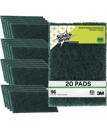 Scotch-Brite Scouring Pad 96-20, 20 Pads, 6 x 9, General Purpose Cleaning, Food Safe, Non-Rusting 6
