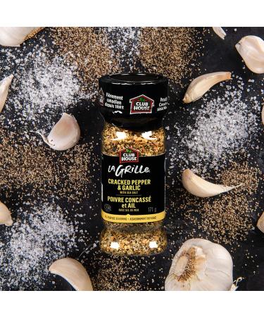 Club House La Grille Grilling Made Easy Cracked Pepper & Garlic with Sea Salt All Purpose Seasoning 171g - Buy Online on GoSupps.com