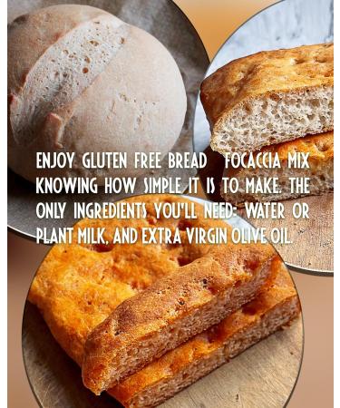 Organic Gluten Free Bread Mix & Focaccia Mix Bundle by Sun & Seed - 300g - 3 Pack - Vegan Friendly - Made From Organic Ingredients - Gluten Free Organic GF Bread & Focaccia Mix Bundle - Buy Online on GoSupps.com