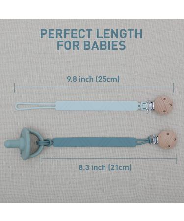 Silicone Pacifier Clip Holder for Baby Boy and Girl - BPA Free - Fits Most Pacifier Teethers & Toys - Hunter Green+Misty Jade - Buy Online on GoSupps.com