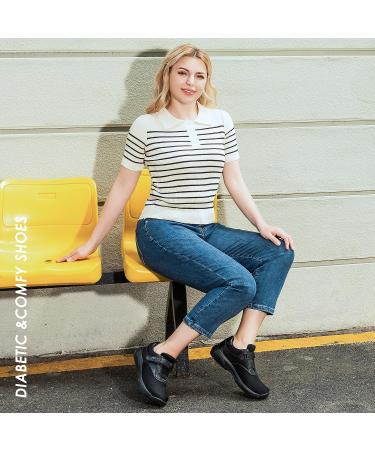 Ortho+rest Women's Diabetic Foot Pain-Free Work Shoes - Size 8, Black - Buy Online on GoSupps.com