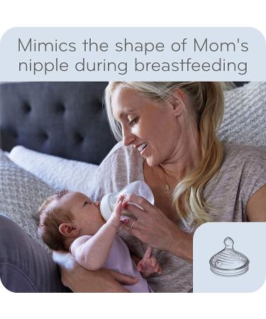 NUK Simply Natural Baby Bottle 9 oz (2-Pack) | Ideal for 1+ Months - Buy Online on GoSupps.com
