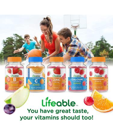 Lifeable Vitamin D 5000 IU Gummy Supplement - Natural Flavor, Gluten Free, Vegetarian - Strong Bones for Adults - 90 Gummies - Buy Online on GoSupps.com