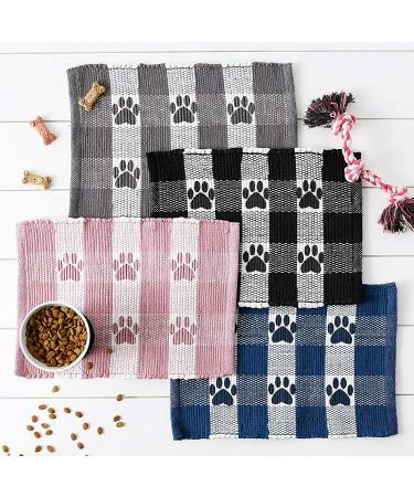 Bone Dry Buffalo Check Gray Placemat 12x18 - Set of 4 - Buy Online on GoSupps.com