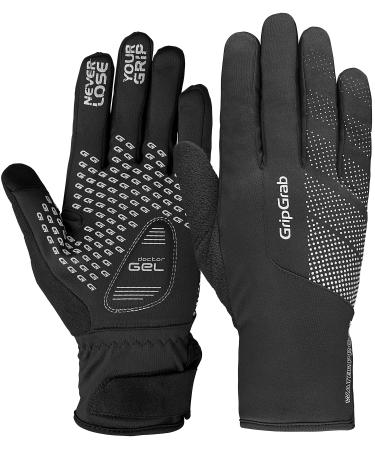 GripGrab Ride Waterproof Winter Cycling Gloves Windproof Non-Slip Warm Padded Thermal Cycling Gloves XXL Black