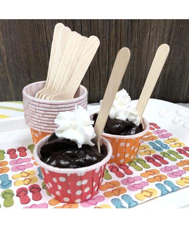 300-Pack Mini Wooden Spoons - 3.75 Inches - Eco-Friendly & Biodegradable | Outside the Box Papers - Buy Online on GoSupps.com