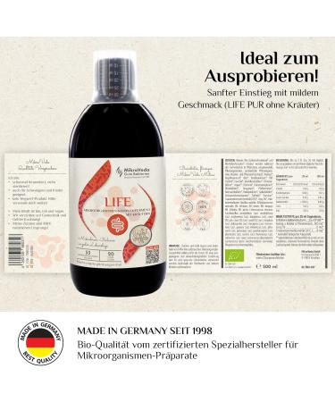 Microveda Structure Cure Beginner Kit - Vegan Ferment Drink with 33 Bacterial Strains 1x Microveda Life & Life Pure (2x0.5L Glass Bottles) - International Shipping Available - Buy Online on GoSupps.com