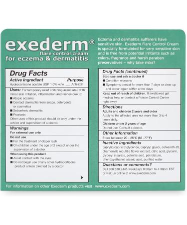 Exederm Flare Control Cream for Eczema & Dermatitis - 2oz (Pack of 1) - Buy Online on GoSupps.com