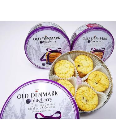 Old Denmark Blueberry & Coconut Cookies 150g - Traditional Biscuit Tin Gift for Women Men & Kids - Buy Online on GoSupps.com