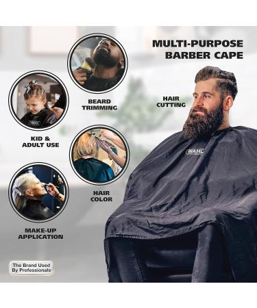Wahl Clipper Reusable Barbers Cape for Hair Cutting & Trimming - Adjustable Neck for Kids & Adults - Model 3417 - Buy Online on GoSupps.com