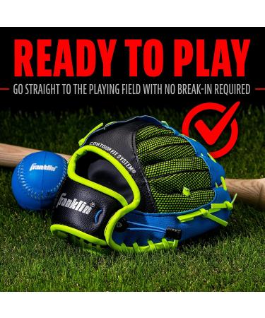 Franklin Sports Teeball Glove - Youth Left & Right-Handed Fielding Gloves - Neo-Grip Synthetic Leather - 22.9 cm - Ready to Play - Buy Online on GoSupps.com