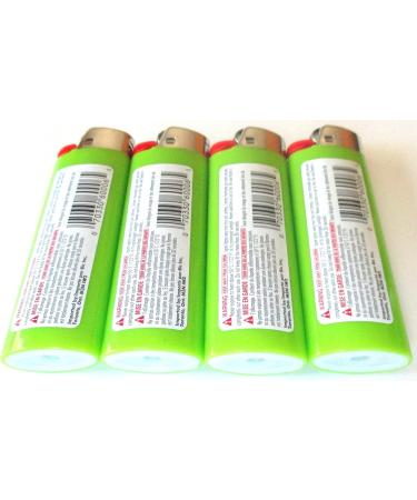 Bic Lime Green Classic Full Size Lighters New Lot of 4 - Buy Online on GoSupps.com