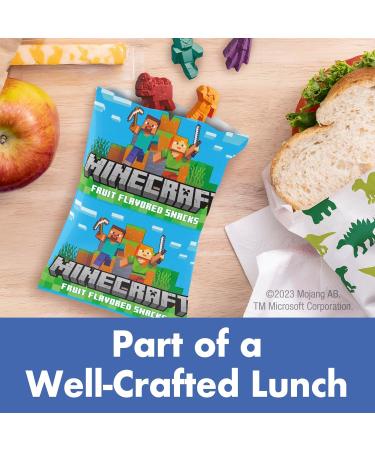 Betty Crocker Minecraft Fruit Flavored Kids Snacks Fat Free and Gluten Free Snack Value Pack 17.6 oz 22 Pouches (Pack of 2) Bundle With Snack Scout Lunch Bag - Buy Online on GoSupps.com