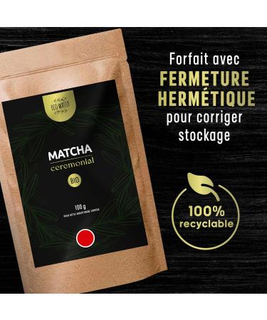 Organic Japanese Matcha Tea CEREMONIAL Quality Powder. 100% Natural. 100Gr Of Reducing Matcha Green Tea Powerful Detoxifier - Buy Online on GoSupps.com