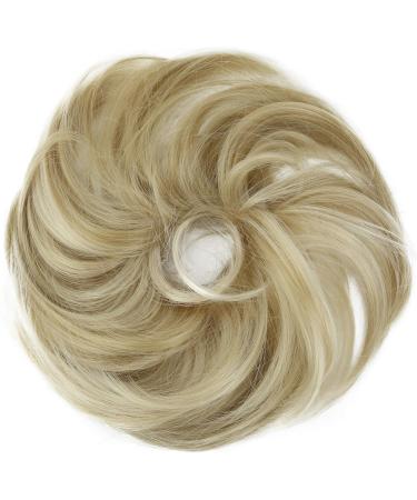 CAISHA Synthetic Fiber Hairpiece Scrunchie Updo Slightly Wavy Blond Mix #25H613 G37B - Buy Online on GoSupps.com
