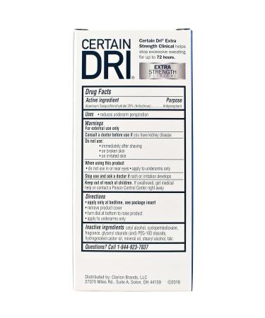 Certain-Dri Solid Antiperspirant 1.7oz (Pack of 3) - Long-Lasting Protection - Buy Online on GoSupps.com