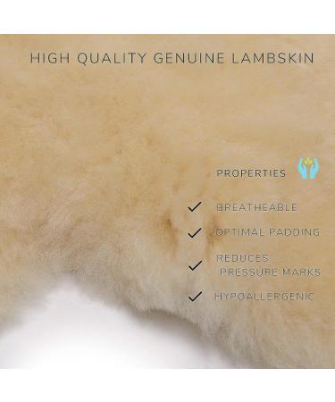 Shop Christ Lamb Fur Moon Belt by Werner - Anatomical Dressage Saddle Strap | Black-Nature 55 cm - Buy Online on GoSupps.com