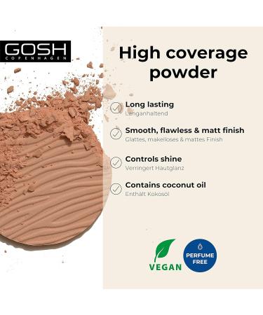  GOSH GOSH Dextreme High Coverage Powder | Vegan Powder for all skin types | Mattifying & long-lasting for a flawless complexion | No mask effect | Conceals imperfections | 008 Golden - Buy Online on GoSupps.com