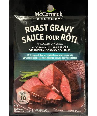 McCormick Gourmet Premium Quality Dry Sauce Mix Roast Gravy Less Salt 32g Case Pack 12 Count - Buy Online on GoSupps.com