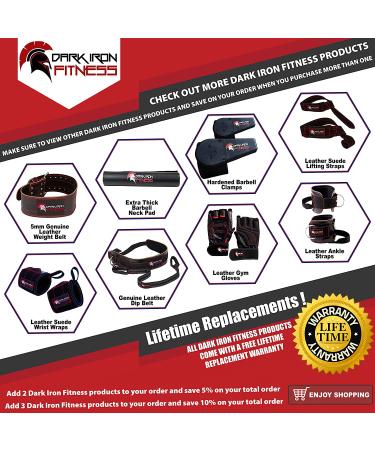 Dark Iron Fitness Suede Leather Wrist Wraps - 22 Weightlifting Bands for Strength Training - Men & Women - Buy Online on GoSupps.com