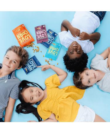 LOVE CORN Family Favorites Variety Pack Snacks | Sea Salt Cheezy BBQ Salt & Vinegar | 0.7oz 20 Bags | Non-GMO Gluten-Free Plant Based Low-Sugar - Buy Online on GoSupps.com