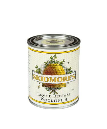 Skidmore's Premium Liquid Beeswax Wood Finish | Natural Non Toxic Formula Will Polish Condition Restore Interior Wood | Repair a Scratch Restores Furniture Hardwood Floor Restorer | 1 Pint