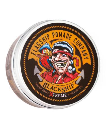 FLAGSHIP Handmade BlackShip Xtreme Hair Pomade Heavy Hold Low Shine Rumrunner Xtreme Scent 3.4 oz