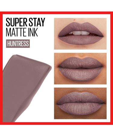 Maybelline Super Stay Matte Ink Liquid Lipstick - Huntress, Muted Grey | Long Lasting Color | Up to 16H Wear | 0.17 Fl Oz - Buy Online on GoSupps.com