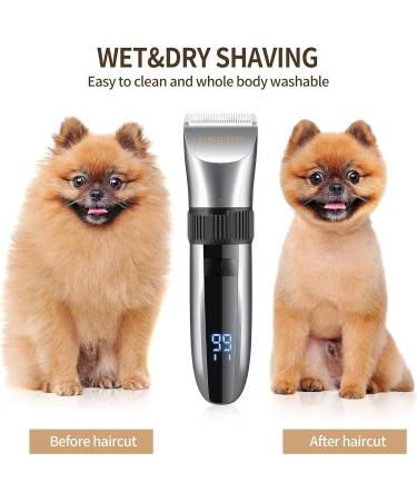 BarberBoss Cordless Waterproof Dog Grooming Clipper with Ceramic Blades and LED Display - Buy Online on GoSupps.com