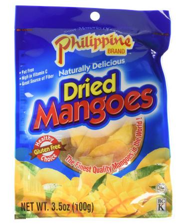 Philippine Brand Dried Mangoes, 3.53oz (Pack of 2) 3.5 Ounce (Pack of 2)