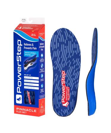 PowerStep Insoles, Pinnacle Plus, Ball of Foot Pain Relief Insole, Metatarsalgia Arch Support Orthotic for Women and Men Red/Blue Men's 6-6.5 / Women's 8-8.5