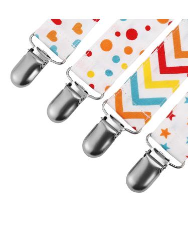 High-Quality Cotton Pacifier Chains for Newborns - 4 Pack | Stylish & Durable Baby Pacifier Bands for Girls & Boys - Buy Online on GoSupps.com