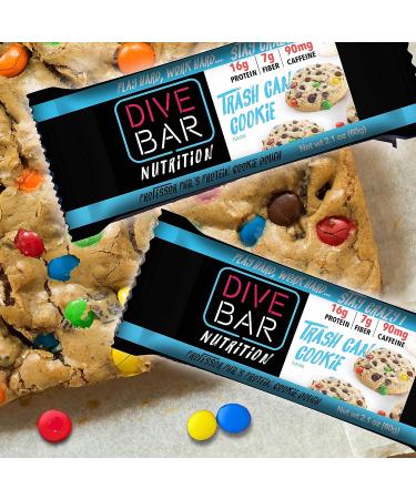 Dive Bar Nutrition CAFFEINATED PROTEIN BARS: Low sugar energy bar for Sports Crossfit Spin WW WLS. 4 Bars - Delicious Soft Bake Cookie Bars (4 Bar Starter Pack) - Buy Online on GoSupps.com
