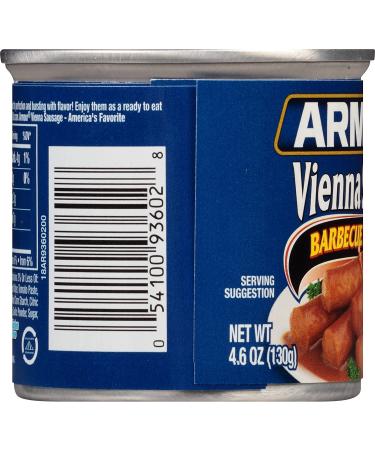 Armour Star Barbecue Vienna Sausage 4.6 OZ (Pack of 24) - Canned Sausage - Buy Online on GoSupps.com
