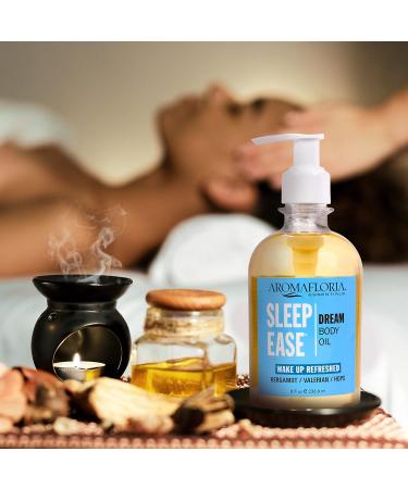 Aromafloria Sleep Ease Dream Body Oil - Best Bergamot & Valerian Massage Oil for Men & Women - 8 FL Oz International Shipping - Buy Online on GoSupps.com